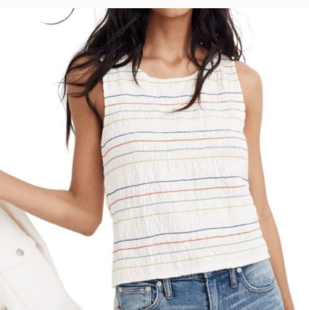 Texture & Thread Madewell Striped Sleeveless Top Size M